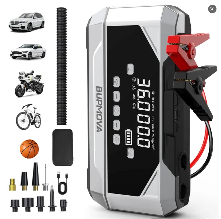 Pompe à Air 150PSI, batterie de voiture, Booster d'urgence 7000A, démarreur de saut de voiture, batterie externe, dispositif de démarrage Portable, démarreur de voiture, nouveau