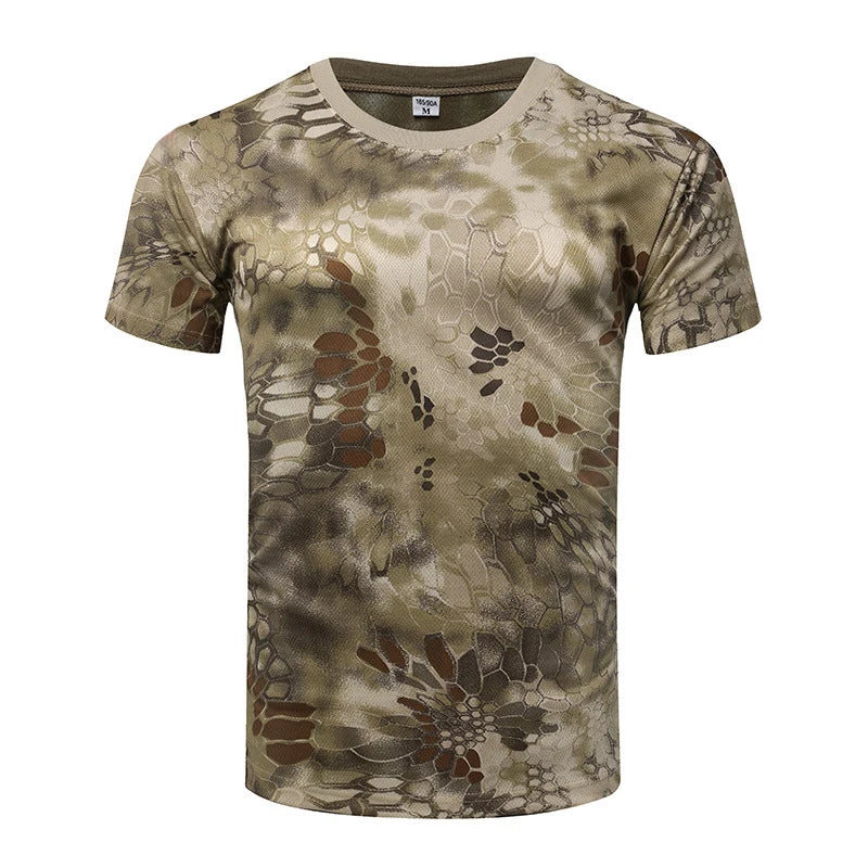 CamSolomon-T-shirt à manches courtes et col rond 3D pour hommes, vêtements de plein air, t-shirts de sport décontractés, mode de rue, été