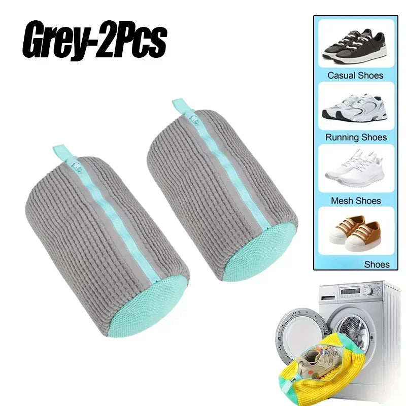 Bolsas de lavandería, bolsa para lavar zapatos en lavadora, con cremallera, con forro polar grueso en el interior, perfecta para zapatillas deportivas y zapatos casuales