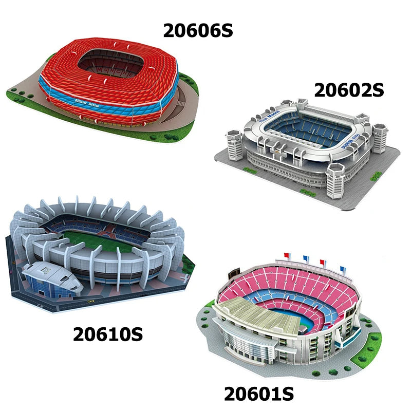 Terrain de Football Miniature en 3D, Puzzle à Faire Soi-Même, Modèles de Stades de renommée Mondiale, Jeu Périphérique, Jouets, Cadeaux d'Anniversaire, DDJ