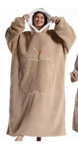 Men's and Women's Extra Long Lace-Up Hooded, Long Sleeved, Untied, Wearable