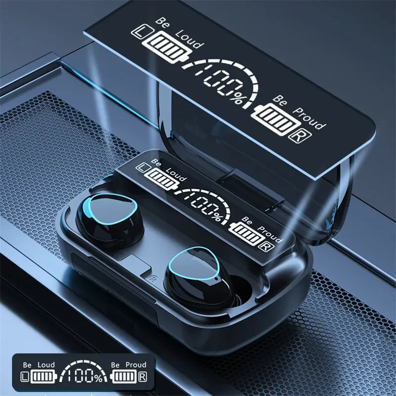 Écouteurs Bluetooth TWS stéréo 9D — boîte de chargement 3500mAh, étanches, sport, avec microphone