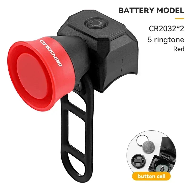 Nouveau klaxon de vélo VTT, chargement USB, sonnette électronique étanche, équipement d'équitation, accessoires de Scooter pour enfants