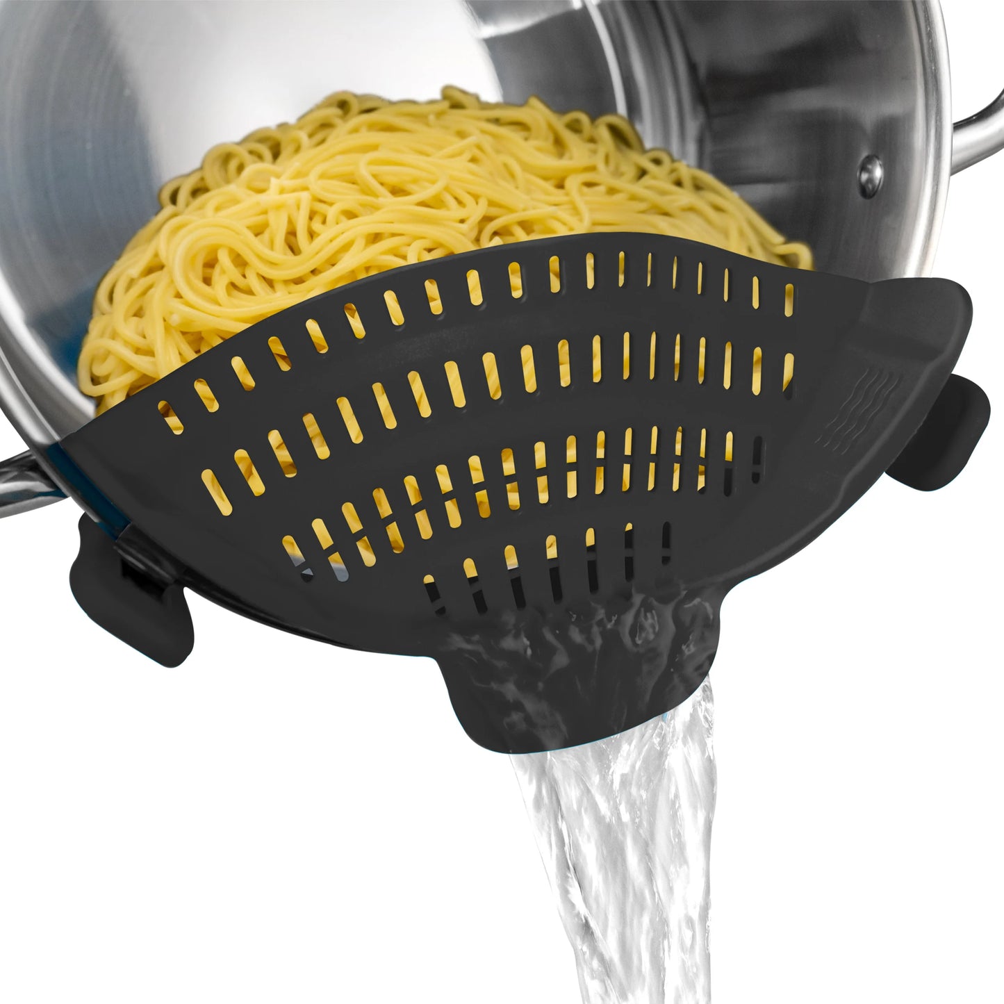 1pc Adjustable Clip-on Silicone Pot Strainer, Silicone Strainer for Pots, Pans and Bowls, Kitchen Pot Colander
