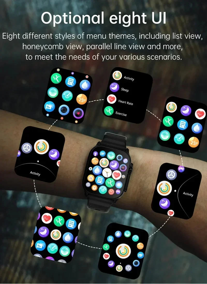 LAXASFIT Smartwatch Bluetooth Call Smart Watch Message Alert Heart Rate Monitor Sports Watch for Android iOS Men Women