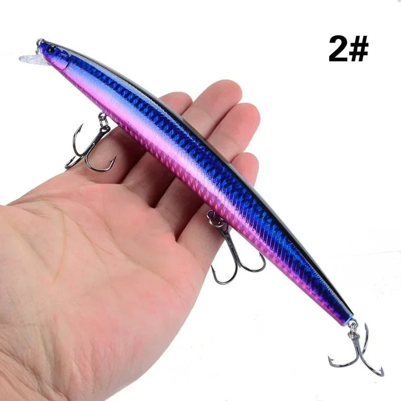 16 couleurs 18 cm 24g leurre de pêche méné Laser manivelle appât artificiel dur en plastique grand faux poisson leurres appât de pêche en mer