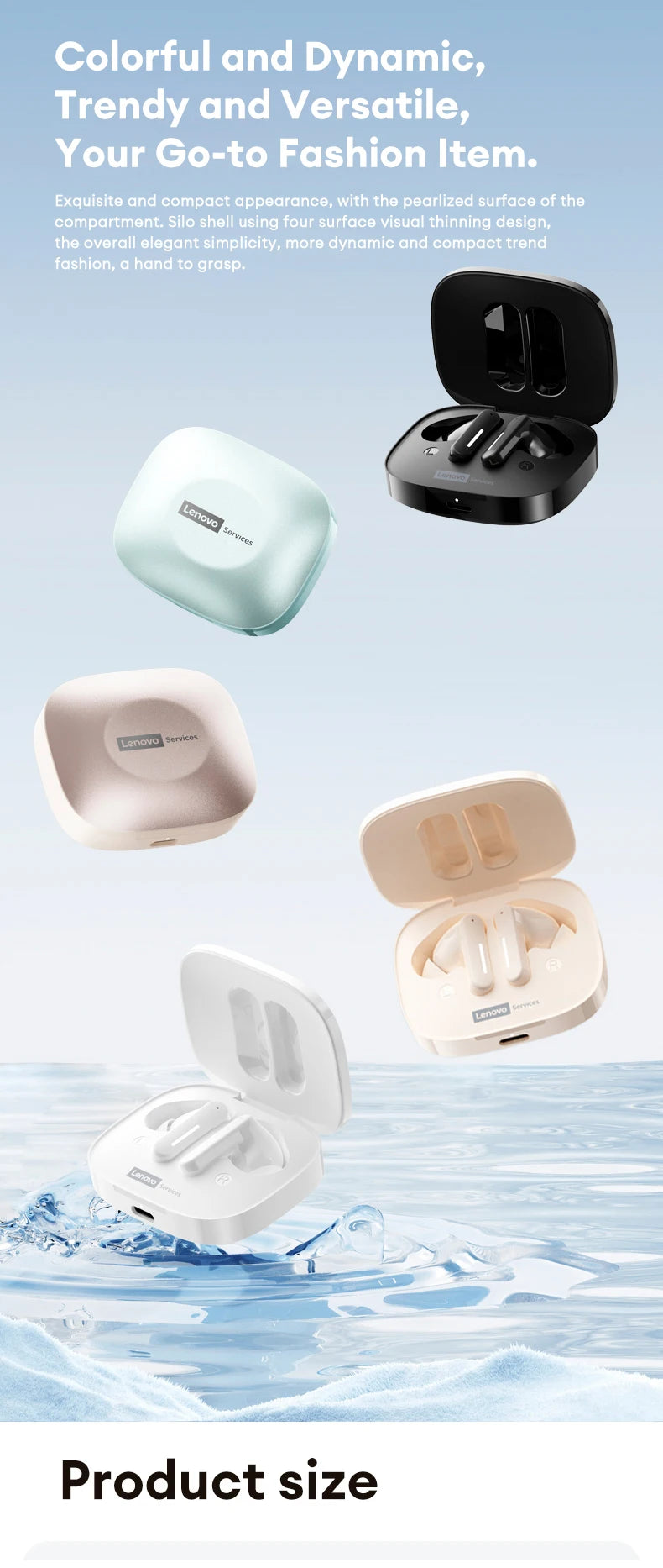 Nuevos auriculares inalámbricos Bluetooth Lenovo LE209 con cancelación de ruido ANC, música HiFi, auriculares Bluetooth con 30 horas de duración de la batería, auriculares para juegos