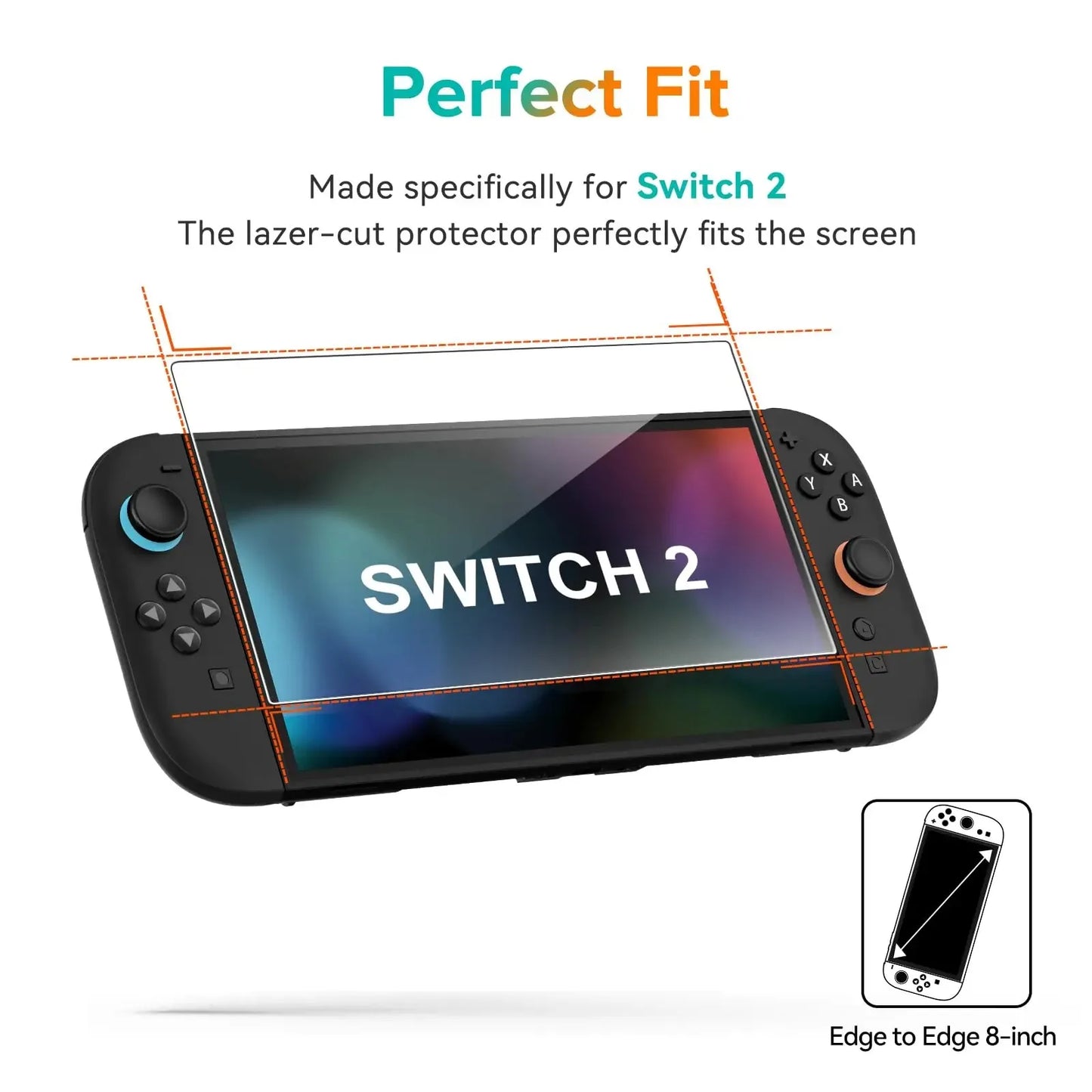 Protecteur d'écran en verre trempé HD pour console portable 2025 — transparent, anti-rayures