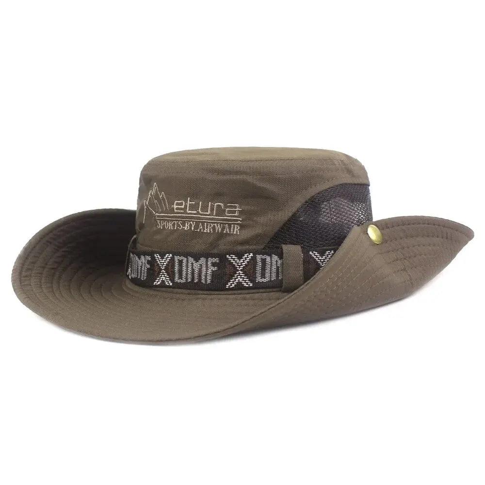 Chapeau seau d'été pour hommes, Protection UV en plein air, à large bord, Panama, Safari, chasse, randonnée, chapeau de pêcheur en maille, casquette de Protection solaire de plage