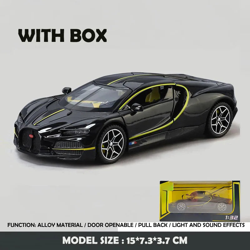 1/32 Scale Bugatti Tourbillon Alloy Diecast Sports Car Model Metal Miniature Car Kids Boys Toy Vehicle Birthday Gift