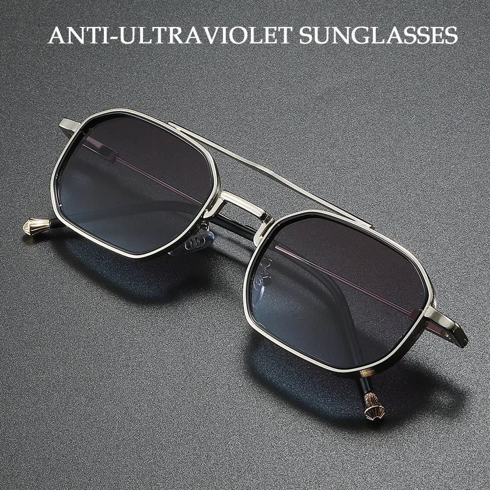 2025 Gafas De Sol cuadradas para mujer a la moda, Vintage Steampunk, Gafas De Sol para hombre, Lujo, Moda, Gafas, Gafas De Sol Hombre, Gafas De Sol Mujer