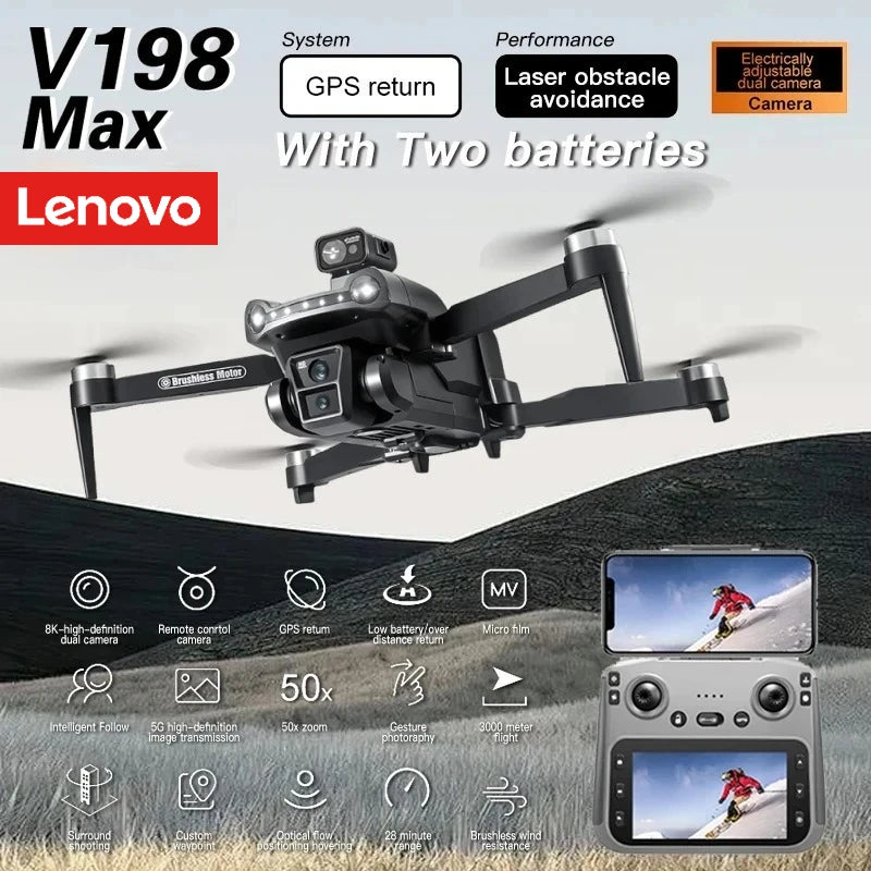 Drone GPS professionnel 4K/8K — double caméra HD, moteur brushless, 5G WiFi FPV, quadricoptère RC