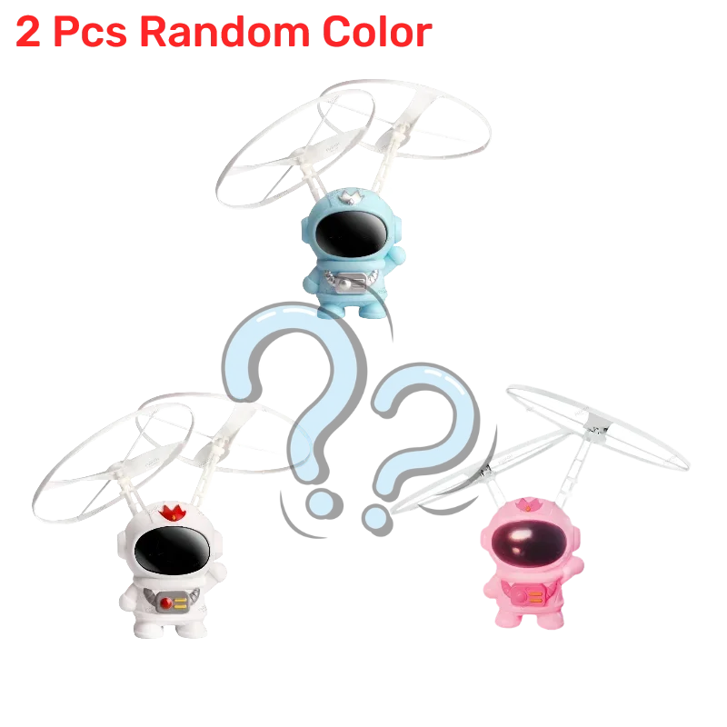 Levitating Luminous Flying Robot, Astronaut Toy Plane, Interactive Hand-Controlled Drone with Lights, Outdoor Toys for Kids, Gift