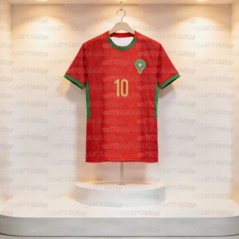 Morocco 2025 Home and Away Soccer Jersey Set, 3D Printed, Short Sleeve, for Outdoor Sports, Adult and Kids T-shirt