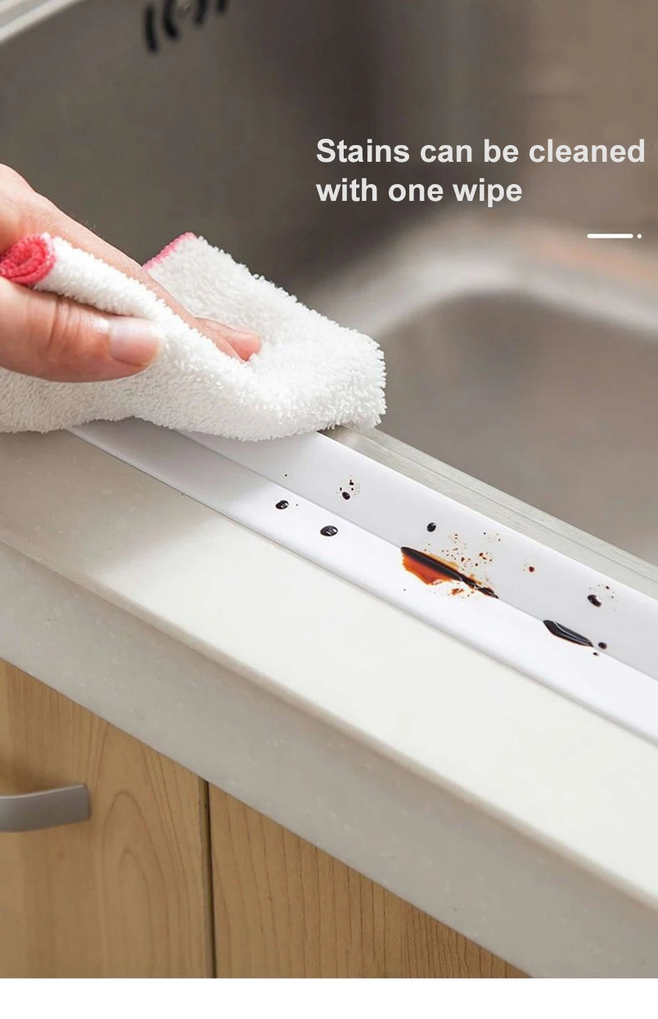 Bande de calfeutrage de bain auto-adhésive en PVC, 3.2M, résistant à l'huile, autocollant mural d'angle de bord d'évier de cuisine, bande d'étanchéité étanche pour toilettes