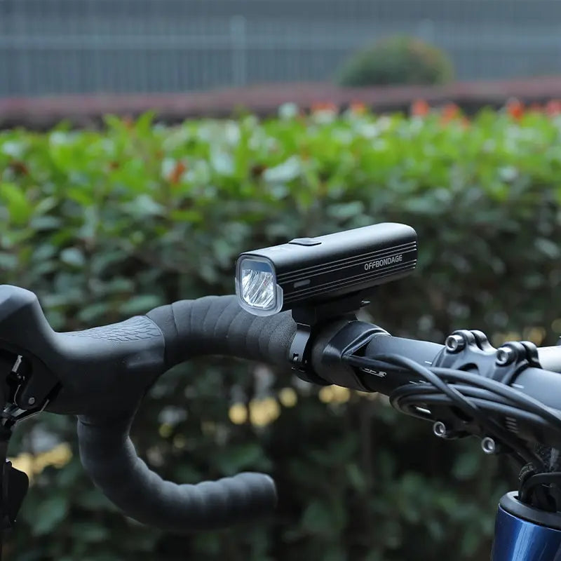 OFFBONDAGE Vélo Lumière 1000Lumen Vélo Phare Banque de Puissance Lampe de Poche Guidon USB Charge VTT Route Point culminant