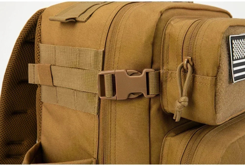 Sac à Dos Tactique Plein Air 25L/45L Homme Femme — Randonnée École Porte-Bouteille