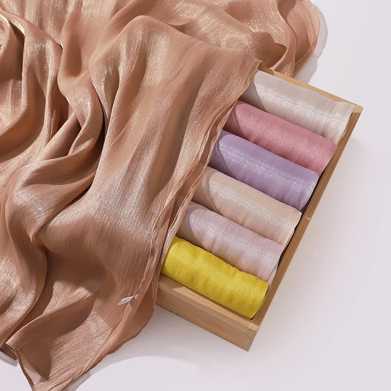 Hijabs en mousseline de soie de qualité supérieure pour femmes, voile turban doux et long, écharpes musulmanes, châles Hijab, couvre-chef Islam, accessoires Ramadan