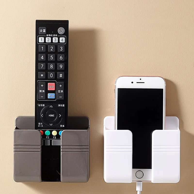Boîte de rangement murale multifonction, 1 à 4 pièces, organisateur sans poinçon, télécommande TV, bricolage, prise de téléphone portable, support de charge