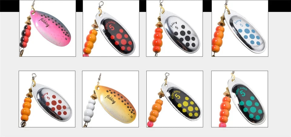NGB métal leurre de pêche Spinner appâts 1 pièces 3.9g 4.6g 7.4g 10.8g 15g cuillère rotative leurres Spinners avec triples crochets brochet appâts