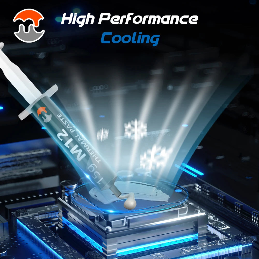 Pasta térmica MJ Performance, grasa térmica conductora 12.4 W/MK 1/4/8/15/30g para juegos de PC, PS5, refrigeración de CPU y GPU