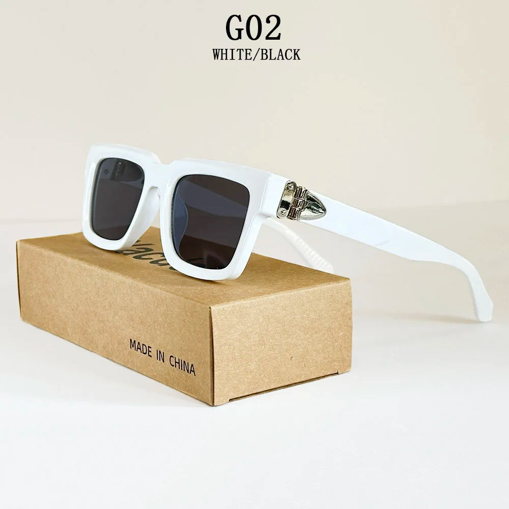 Lunettes de soleil carrées pour hommes et femmes — vintage, mode, 2025 (v2)