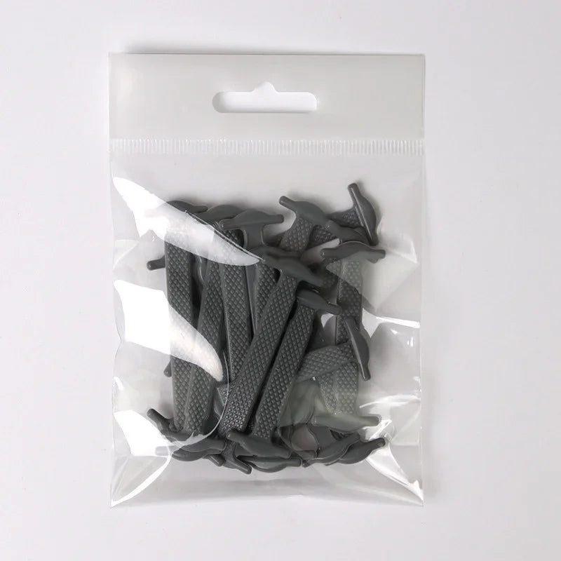 16pcs Lazy Lace Silicone Quick Elastic Lace Women Men No Tie Kids Adults Sneakers Lacing Lace Buckle Shoes Accessories