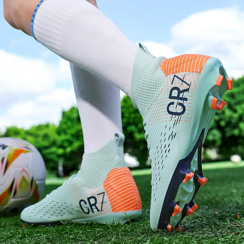 Chaussures de Football FG Unisexe Viscose Montantes — Crampons Longs Antidérapants, Professionnel EU 31–49