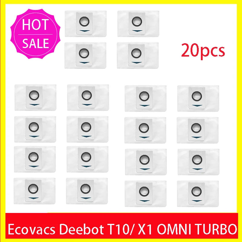 Ecovacs Deebot X1 OMNI / T10 OMNI Robot Vacuum Cleaner Spare Parts, Rubber/Side Brush, Cover, Hepa Filter, Mop Cloth, Dust Bag