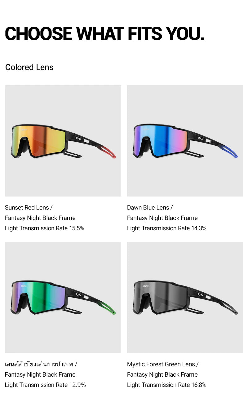 Lunettes de vélo de route et VTT UV400 — sport montagne, protection, hommes et femmes