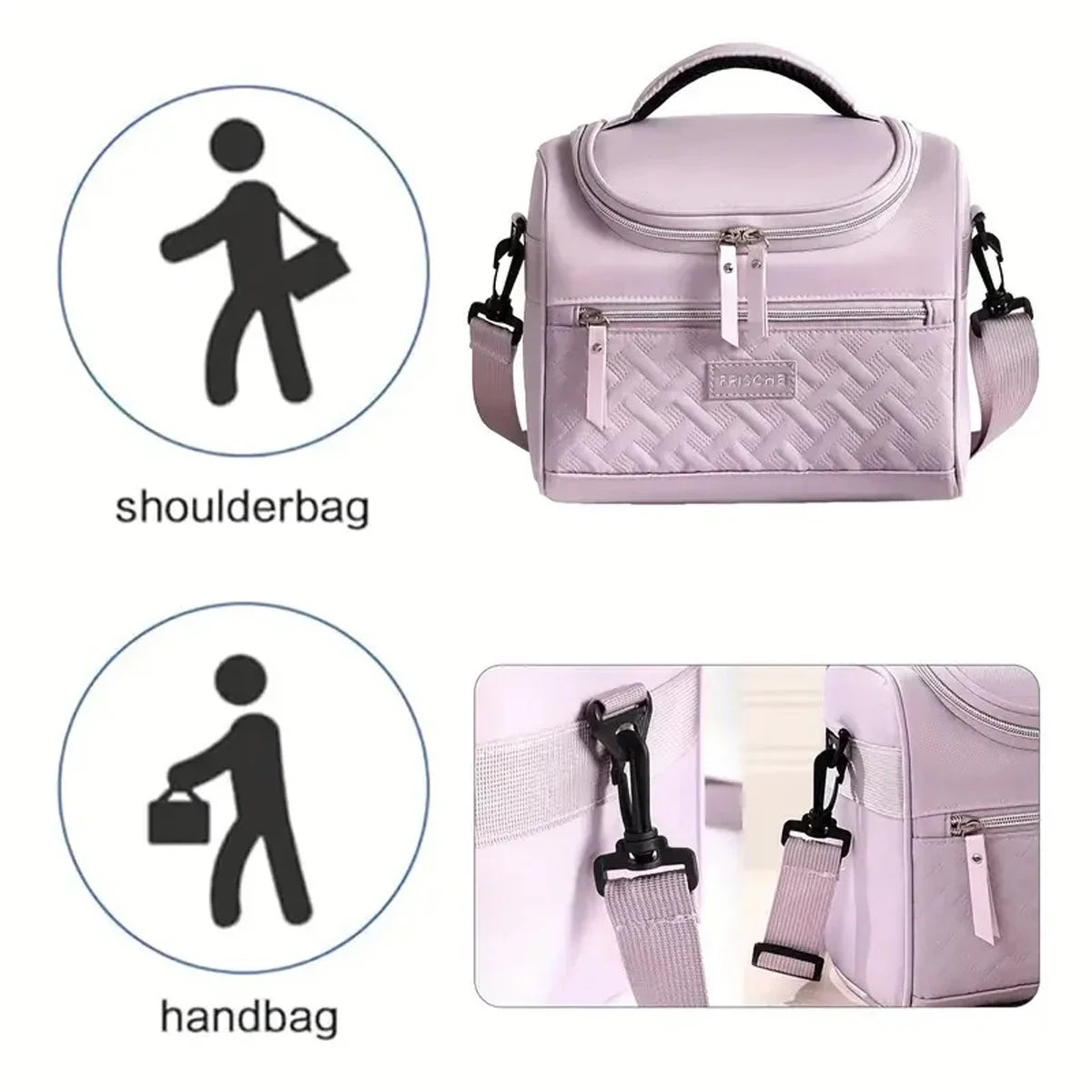 Sac à déjeuner Portable, boîte thermique alimentaire, Durable, étanche, refroidisseur de bureau, boîte à déjeuner avec bandoulière, sac de pique-nique pour Couples unisexe
