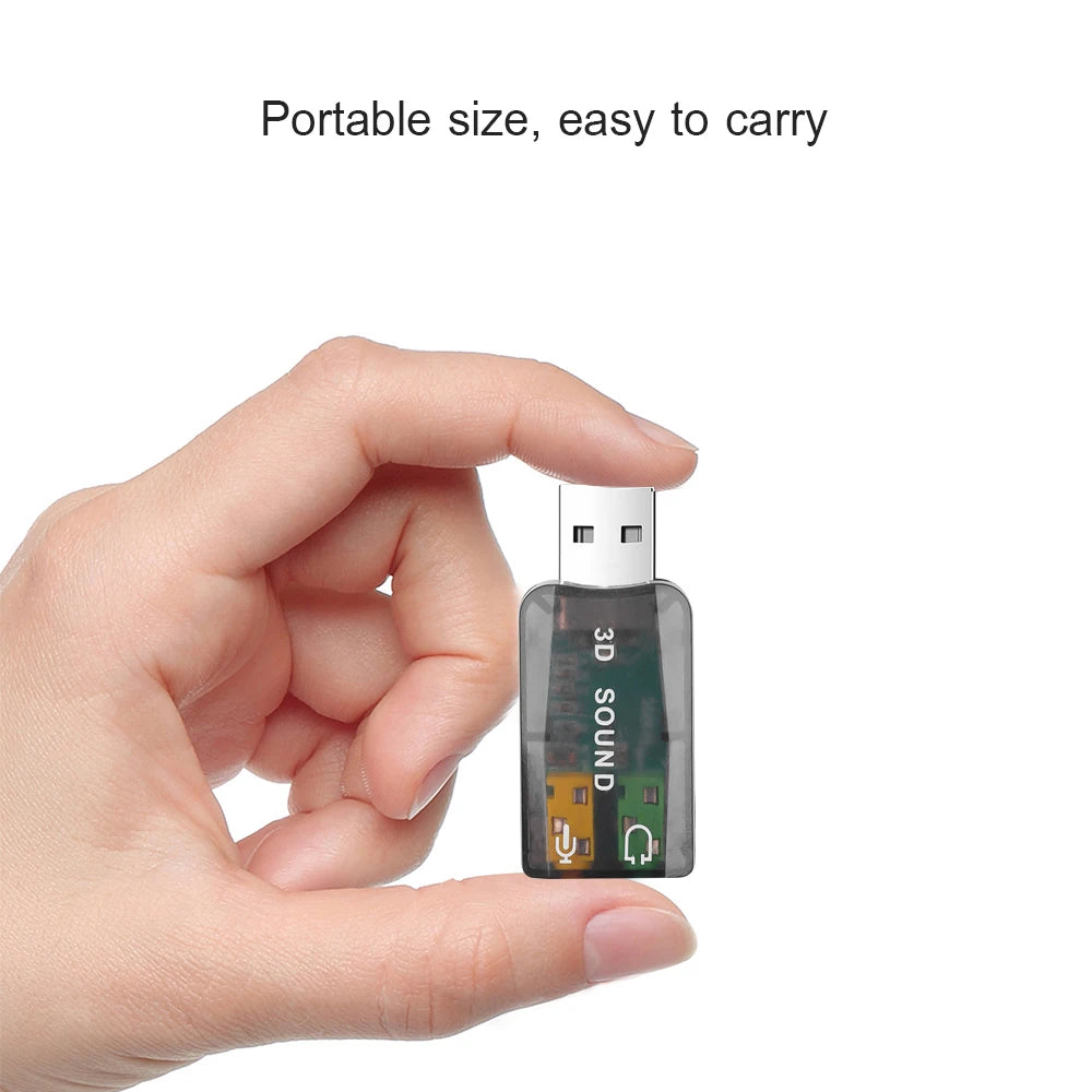Carte Son USB Externe 5.1 Canaux — Interface Audio Indépendante PC & Laptop