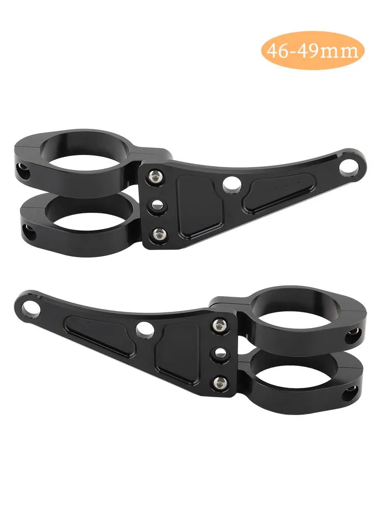 Abrazaderas de montaje para tubo de horquilla de motocicleta, soporte de luz para sauna, 33mm-58mm, 54mm, 49mm, 45mm, 41mm, 37mm, Bobber 73Universal