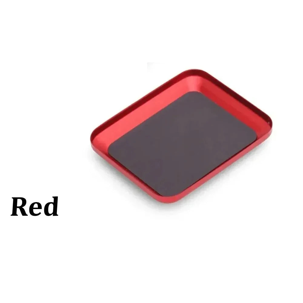 Aluminium Alloy RC Repair Tool, with Magnetic Pad, Screw Tray, Plate Storage Box for Model Airplane, Car and Boat, 1pc