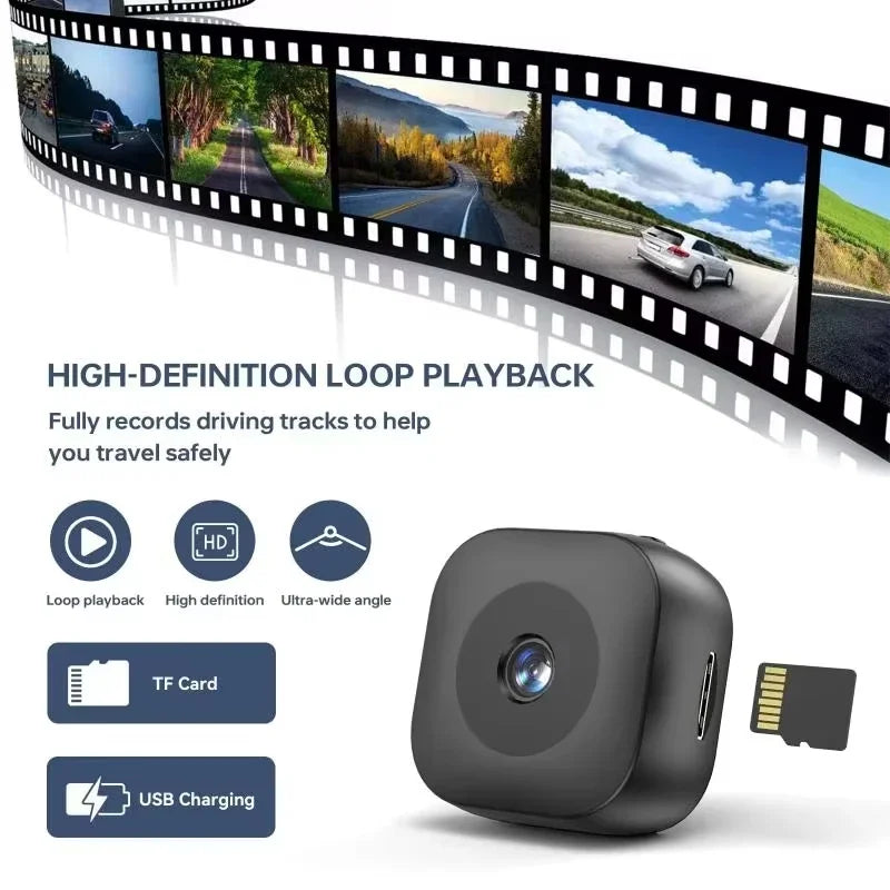 Caméra de sécurité WiFi miniature 8K — vision nocturne couleur, étanche, détection de mouvement, surveillance