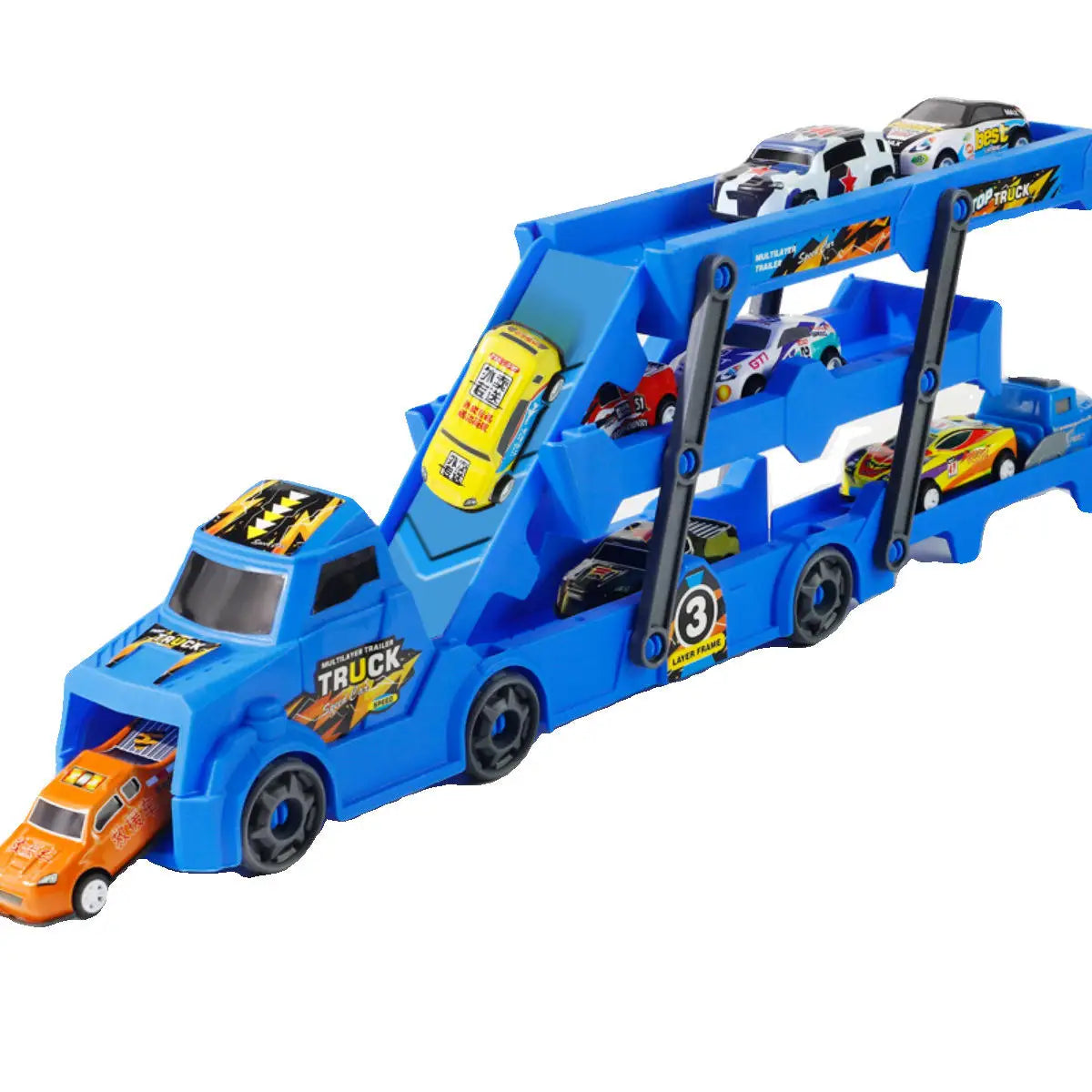 Children's special simulated police toy car, send 6 cars, Halloween and Christmas gifts for boys and girls