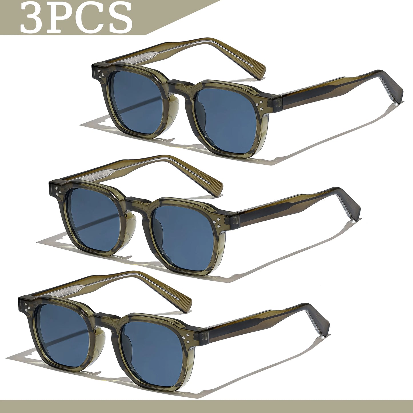 1/2/3 pièces en gros nouveau carré rétro lunettes De Soleil hommes mode Punk lunettes De Soleil femmes lunettes De Voyage Lunette De Soleil Femme UV400
