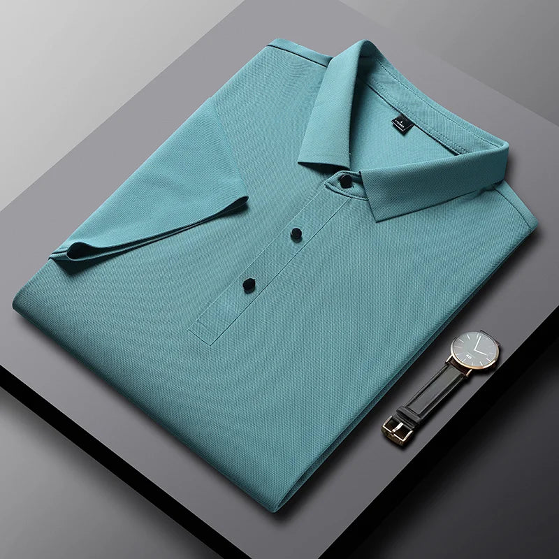 Polo homme 3 boutons décontracté — travail, séchage rapide, manches courtes, golf, grandes tailles
