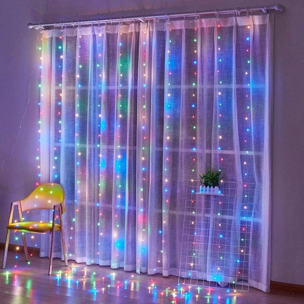 1pc USB 3x3/3*2/3*1 LED rideau chambre lumières guirlande de noël fée lumière feston mariage maison chambre décoration éclairage