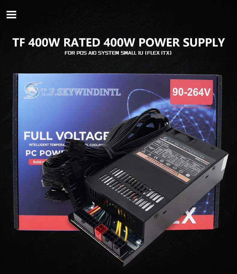 400w alimentation PSU Flex petit 1U pour ATX 12v prenant en charge GPU 110V 220V puissance muet Super Dissipation thermique alimentation