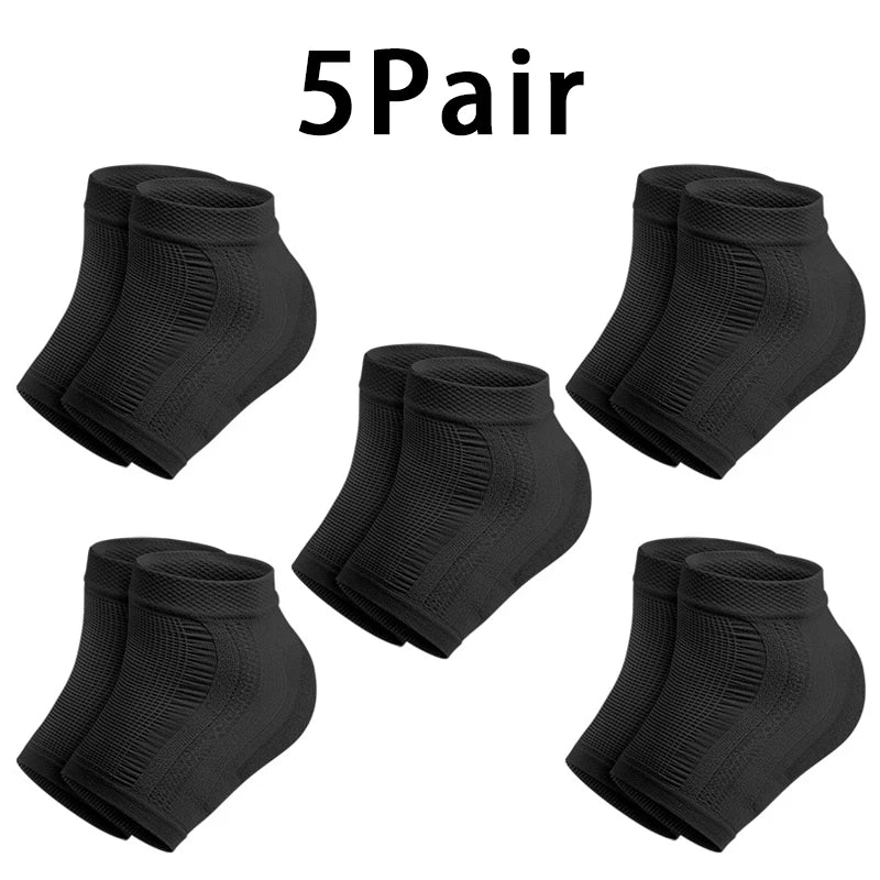 Protector de talón de malla de silicona de gel, calcetines de talón, fundas para los pies, hidratantes, antidesgaste, antigrietas, calcetines cortos, almohadillas de cubierta de talón.
