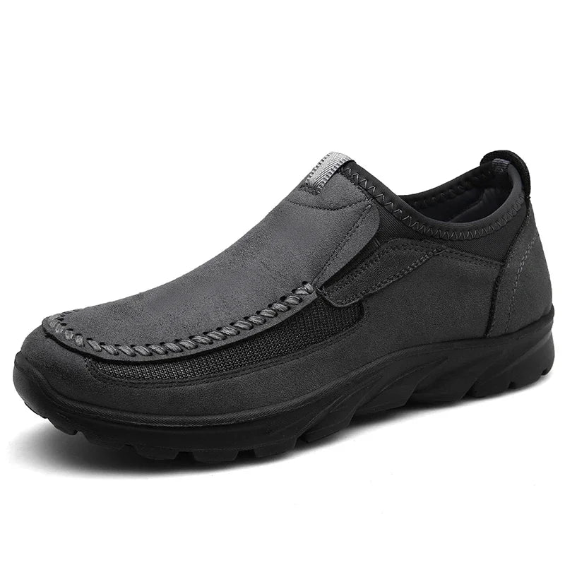 Mocassins Cuir Rétro Homme — Décontractés Sans Lacet Conduite Taille 39-48