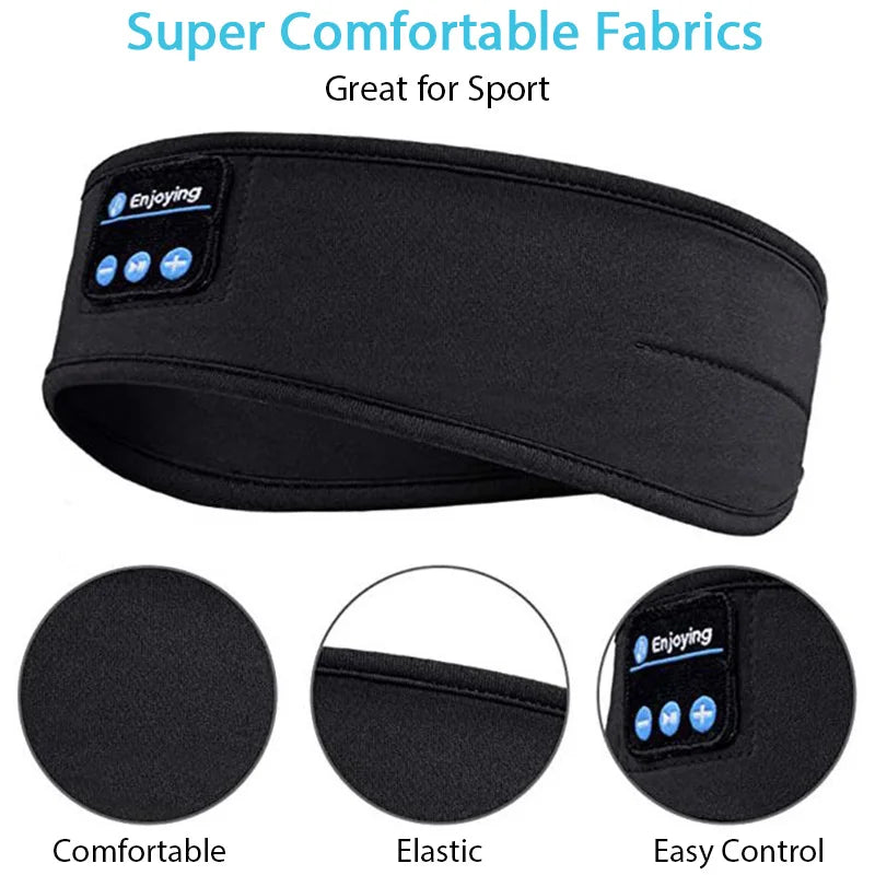 Wireless Bluetooth Headband Headphones, Music Headband, Sports Headband, Running Headband, Fitness Headband, Sweatband, Earphones, Soft Sleep Mask, Headset