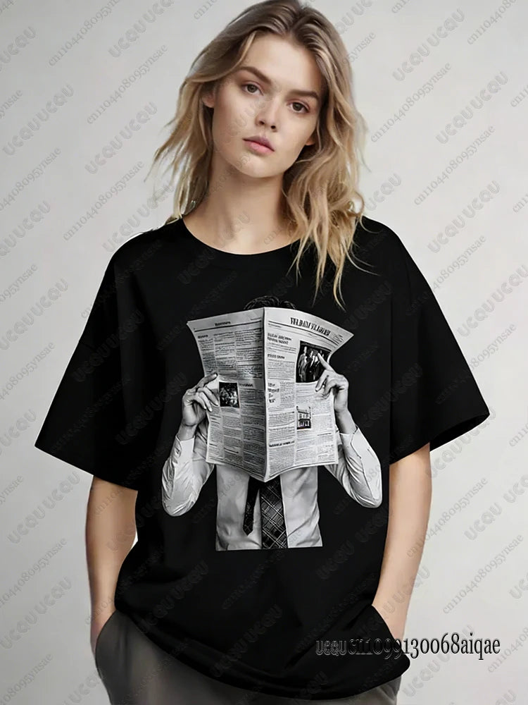 T-Shirt Imprimé Chanteur Pop Femme — Concert Tournée 2026, Fan, Style Y2K, Boy Band