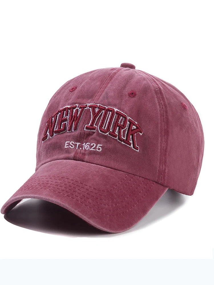Gorra de béisbol de algodón lavado New York para hombres y mujeres, gorras snapback, gorras de béisbol, protección solar, CasVentajas, gorra de papá, gorra para exteriores, 2024