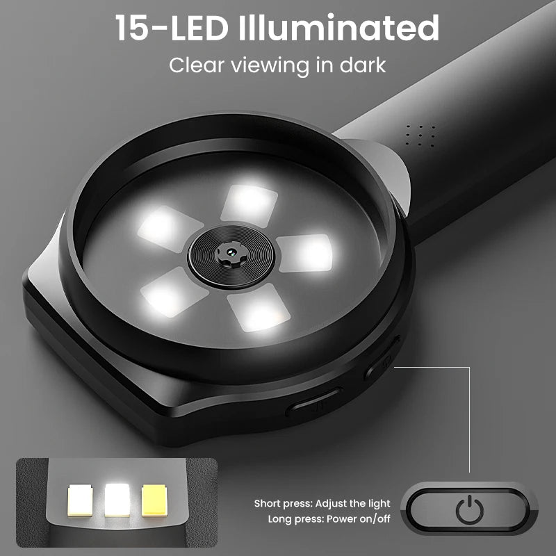 Loupe numérique IPS 2.8 pouces HD 1080P 100X, Microscope Portable, loupe portative pour réparation électronique, contrôle des bijoux