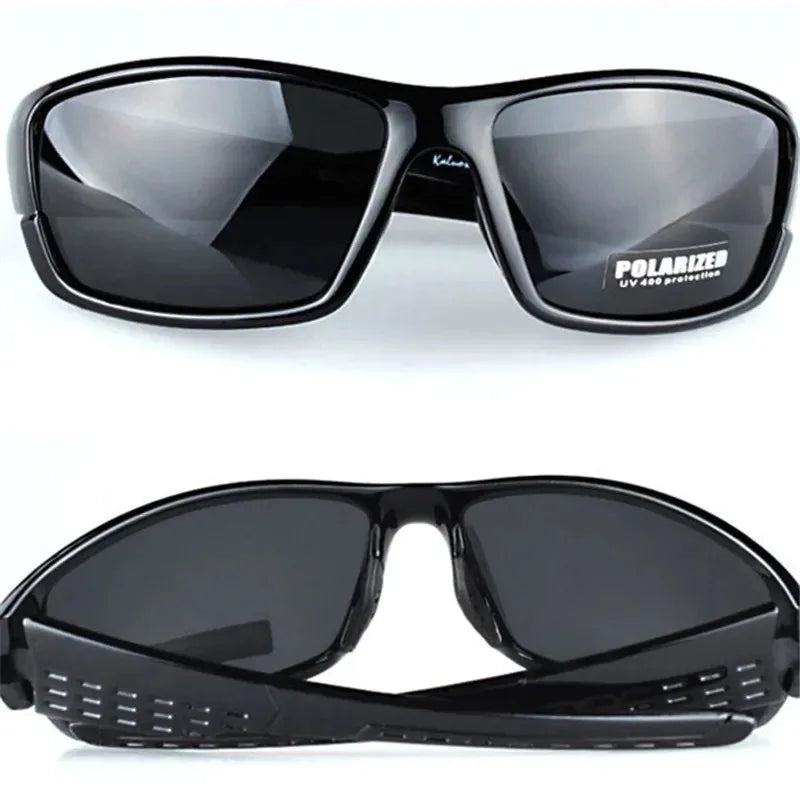 Lunettes de soleil polarisées à monture noire pour hommes et femmes, lunettes de conduite en argile, lunettes de soleil de pêche, UV400, nouveau
