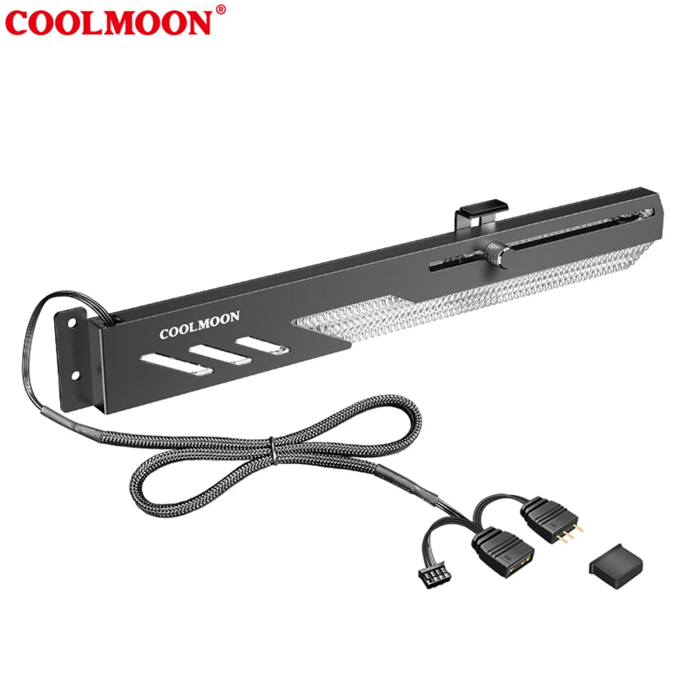 Support de carte vidéo GT8 personnalisé, 5V, 3 broches, ARGB, GPU, VGA, boîtier PC de bureau, accessoires de bricolage