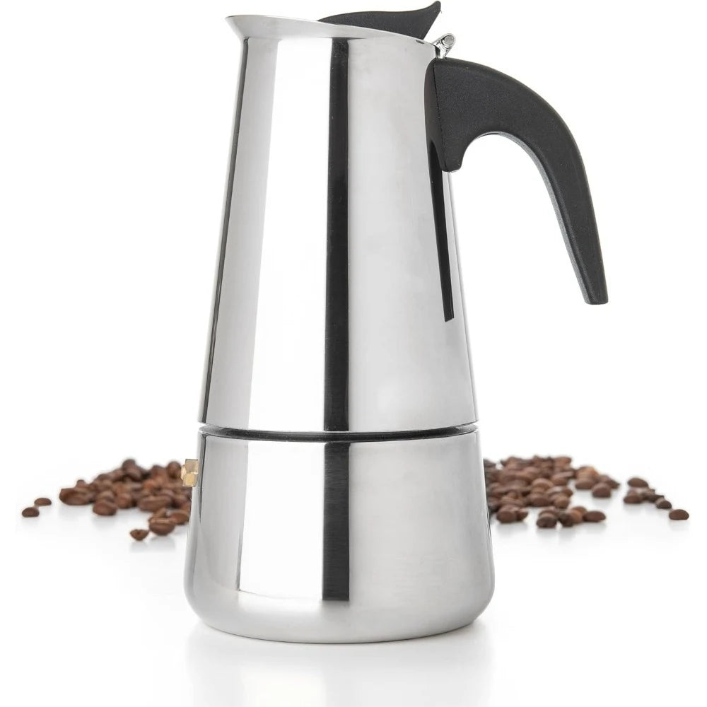 Stainless Steel Moka Pots, Espresso Coffee Maker, Teapot, Latte Coffee, Portable Coffee Maker for Camping and Home