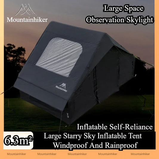 Tente Gonflable Ciel Étoilé 6,3m² — Lucarne Camping 3-4 Personnes Anti-UV